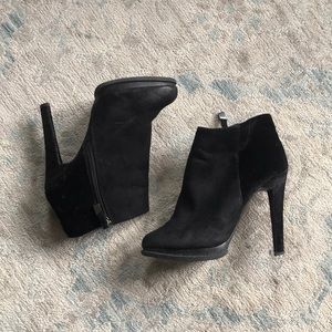 Zara Black Suede Ankle Booties